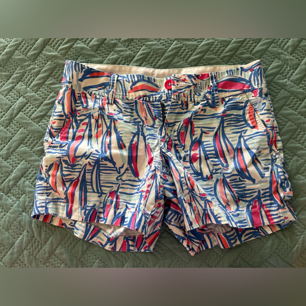 Lilly Pulitzer Red Right Return Callahan Shorts